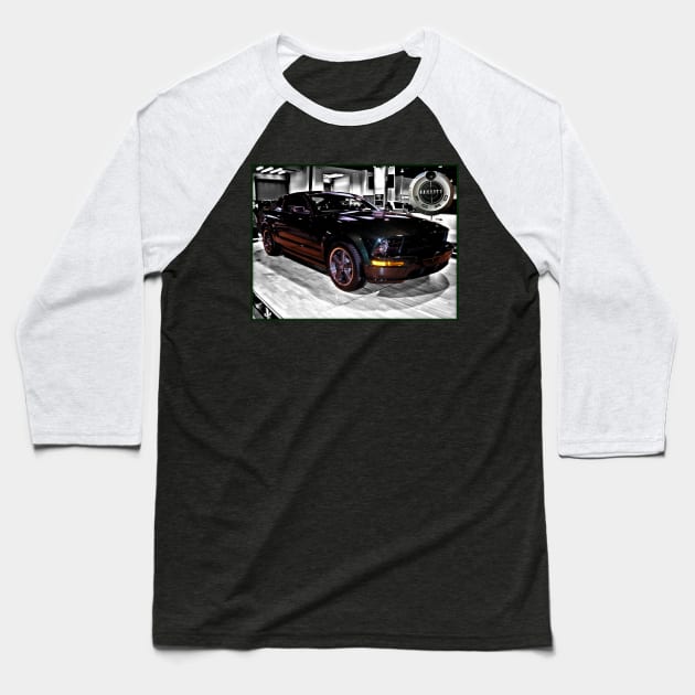 Bullitt Ford Mustang. Baseball T-Shirt by Hot Rod America